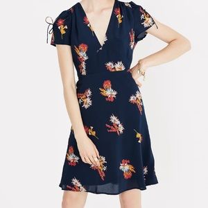Madewell Silk Poppy Mini Dress in Cactus Flower Size 6